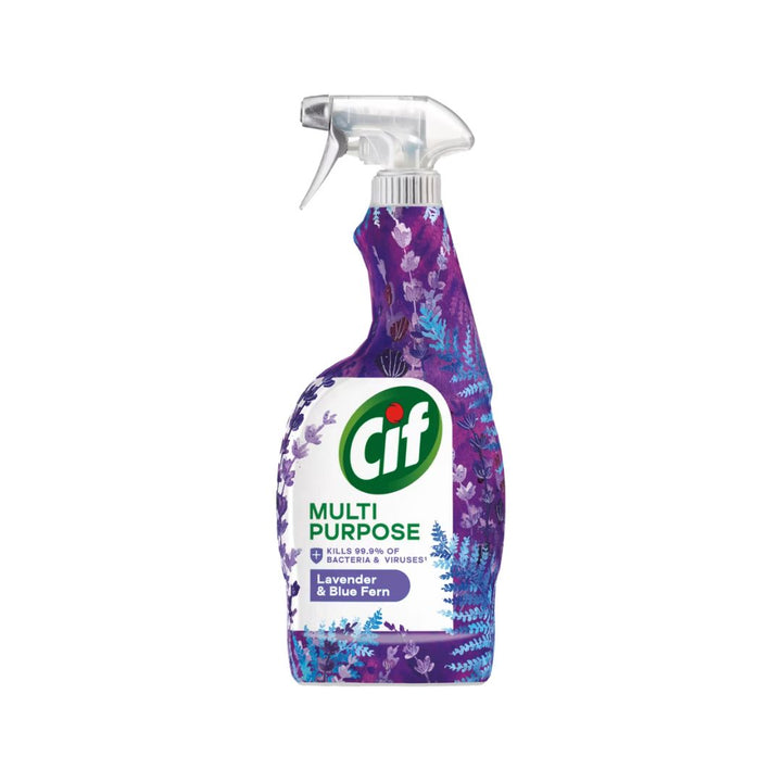 Cif Multi-Purpose Cleaner Spray Bottle with Lavender and Blue Fern Fragrance for Effective Cleaning