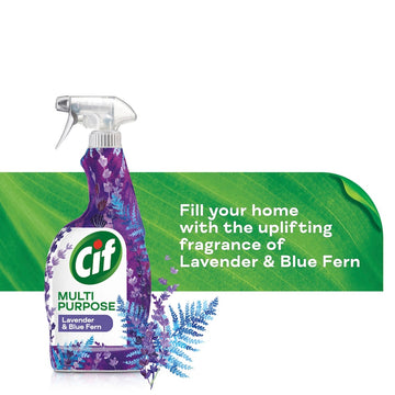 Cif Multi-Purpose Cleaner with Lavender and Blue Fern fragrance in spray bottle for effective cleaning