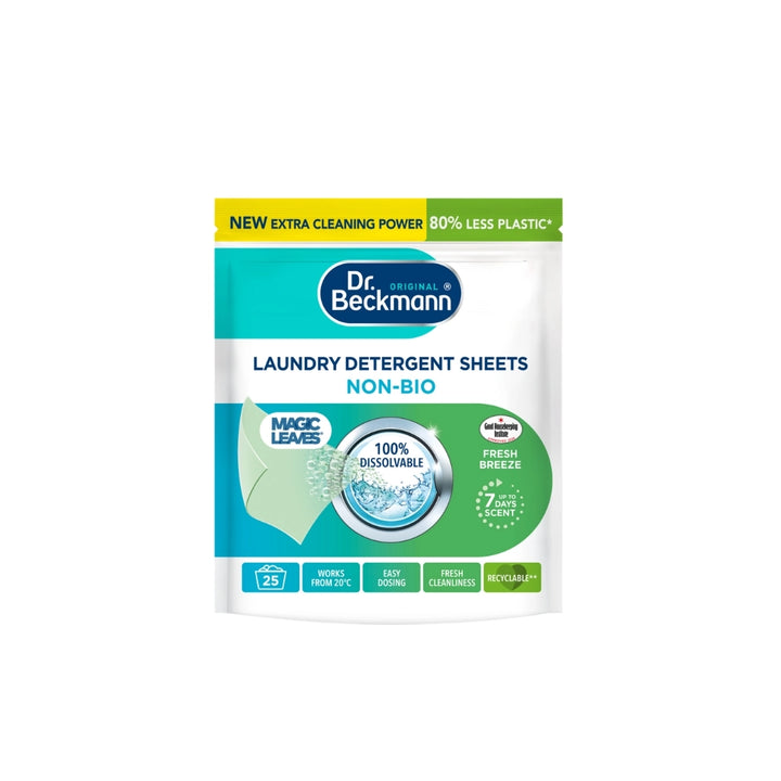 Dr. Beckmann Magic Leaves Laundry Detergent Sheets NON-BIO – Spring Fresh