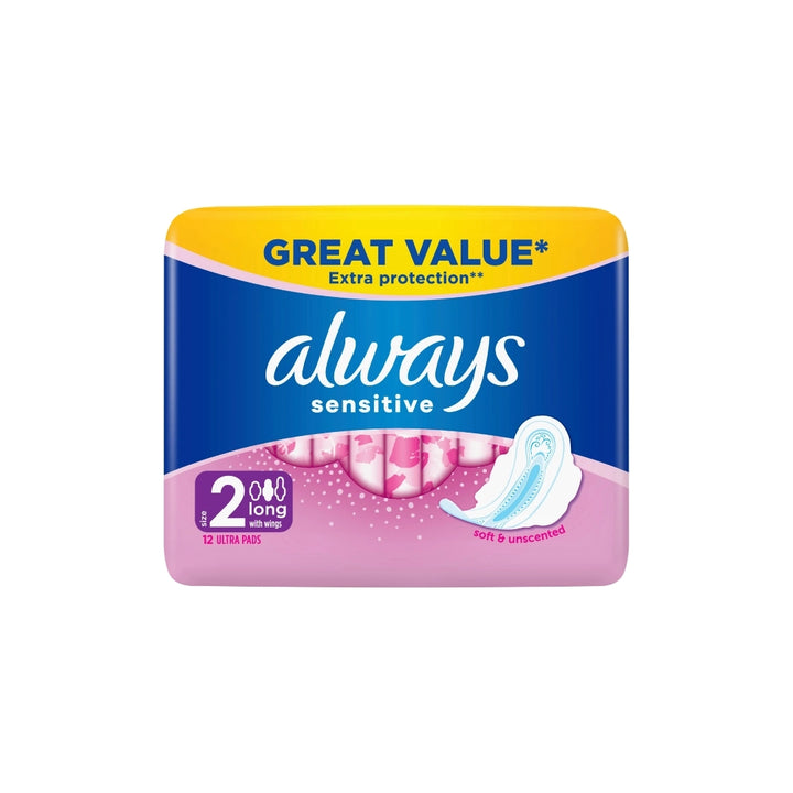 Always Sensitive Long Ultra Sanitary Pads Size 2