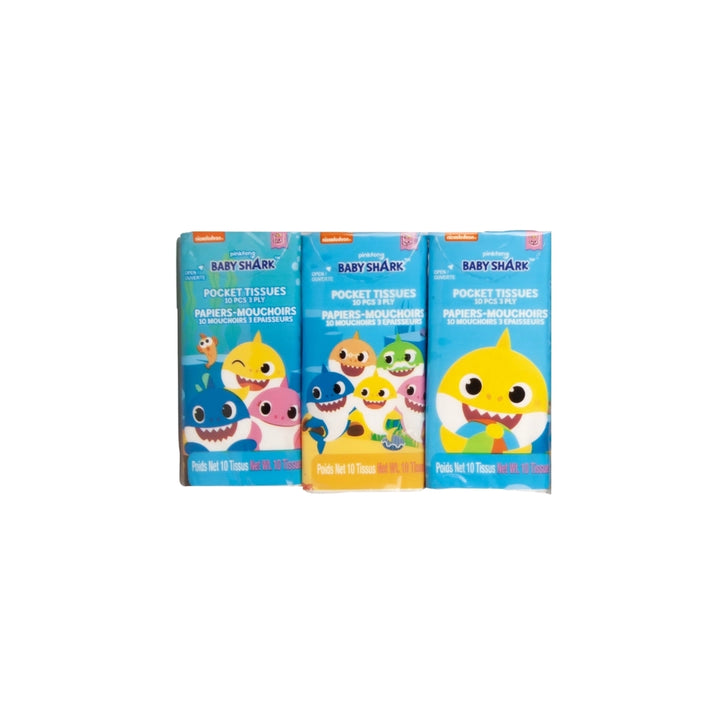 Nickelodeon Baby Shark Pocket Tissues 3 Pack