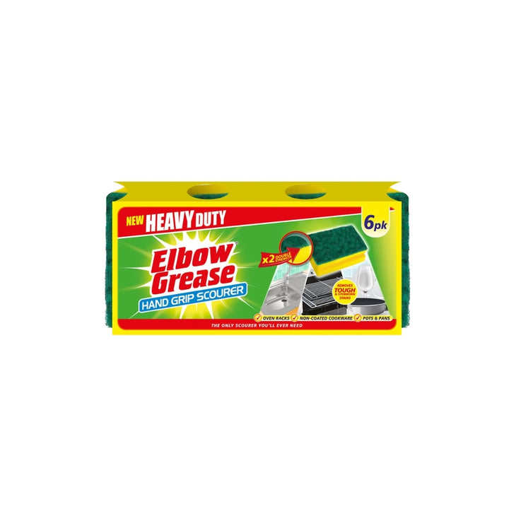Elbow Grease Hand Grip Kitchen Scourer 6 Pack.