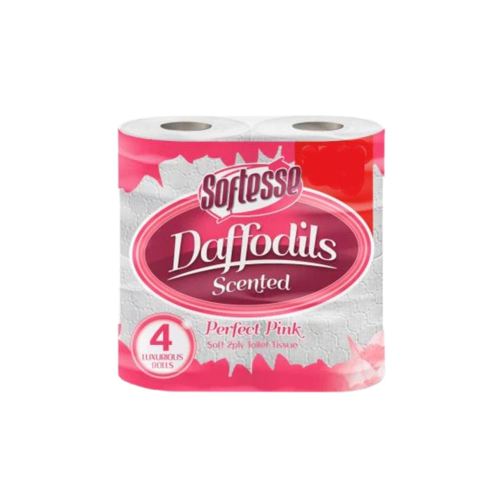Softesse Daffodils Pink Toilet Tissue X4