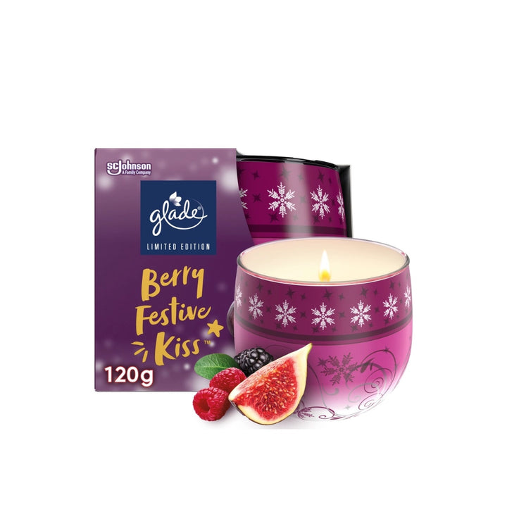 Glade Scented Candle - Berry Festive Kiss 120g