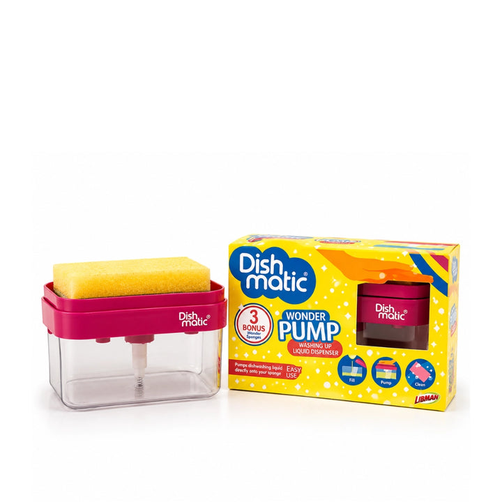 Dishmatic Wonder Pump Washing Up Liquid Dispenser (+1 Bonus Wonder Scrub Sponge)