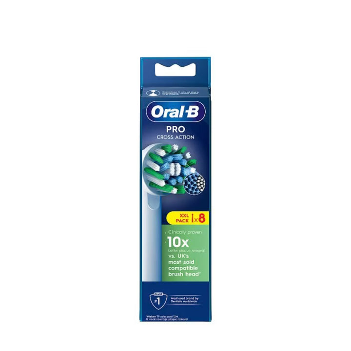 Oral-B Pro CrossAction Replacement Electric Toothbrush Heads - 8 Pack