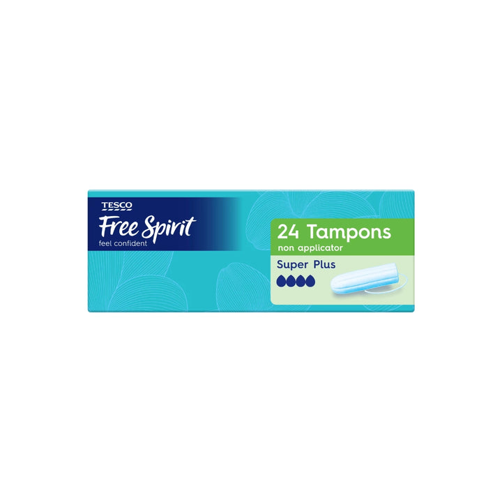 Tesco Free Spirit Super Plus Non-Applicator Tampons - 24 Pack