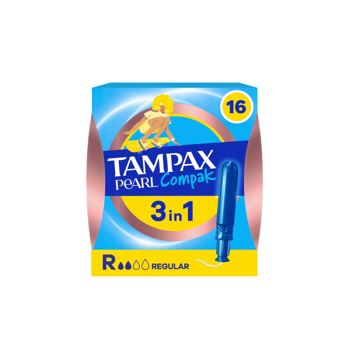 Tampax Pearl Compak Regular Tampons - 16 Pack