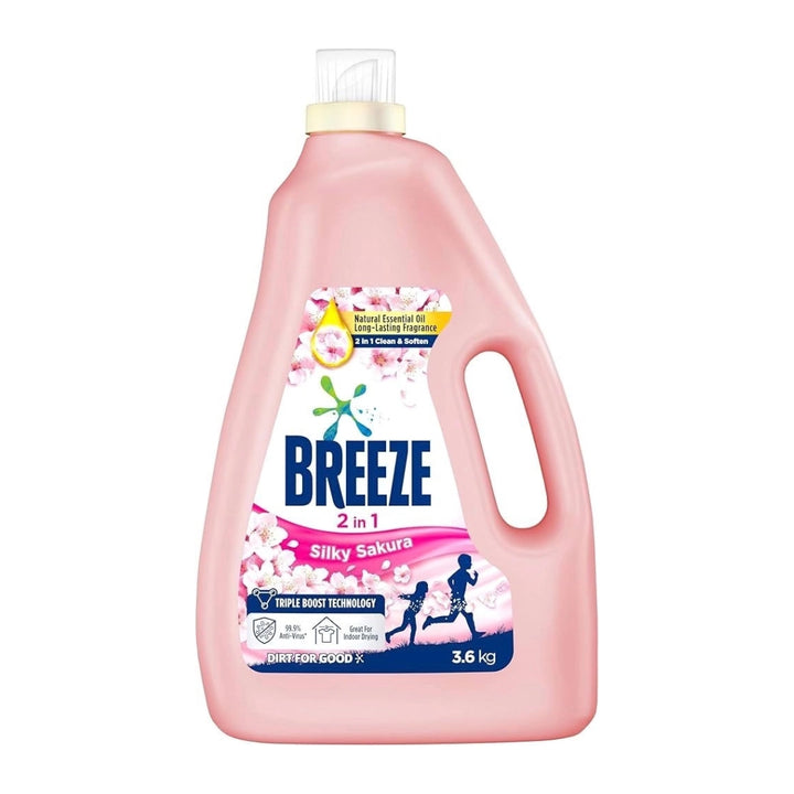 Breeze 2 in 1 Silky Sakura Liquid Laundry Detergent - 3.6kg