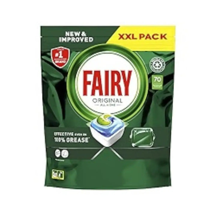 Fairy Original All in One Dishwasher Capsules XXL Pack - 70 Capsules