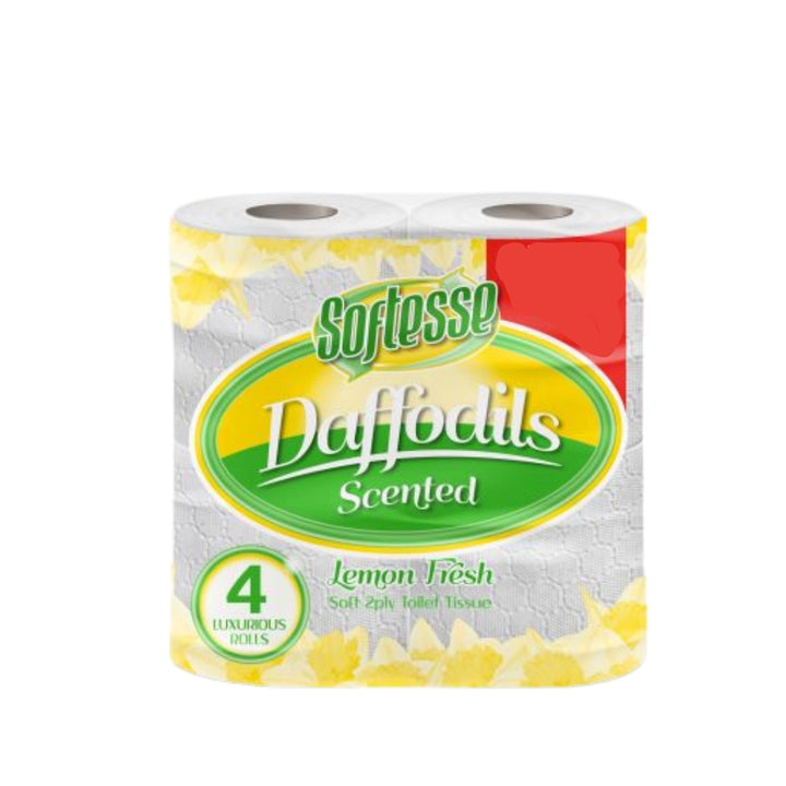 Softesse Daffodils Lemon Fresh Scented Toilet Tissue 4 Rolls