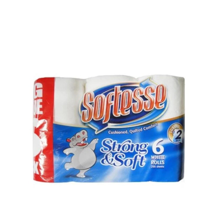 Softesse Strong & Soft Cushioned Quilted Comfort Toilet Tissue 6 White Rolls