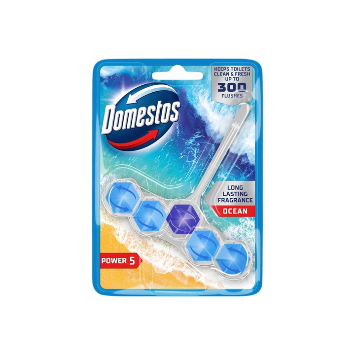 Domestos Power 5 Ocean Toilet Rim Block