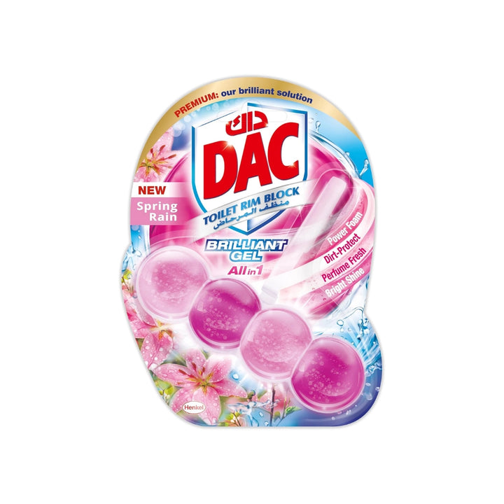 DAC Brilliant Gel Toilet Rim Block Spring Rain