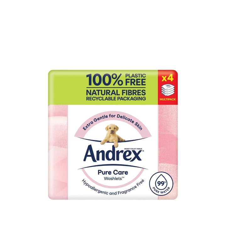 Andrex Pure Care Washlets - 4x36 Flushable Wipes