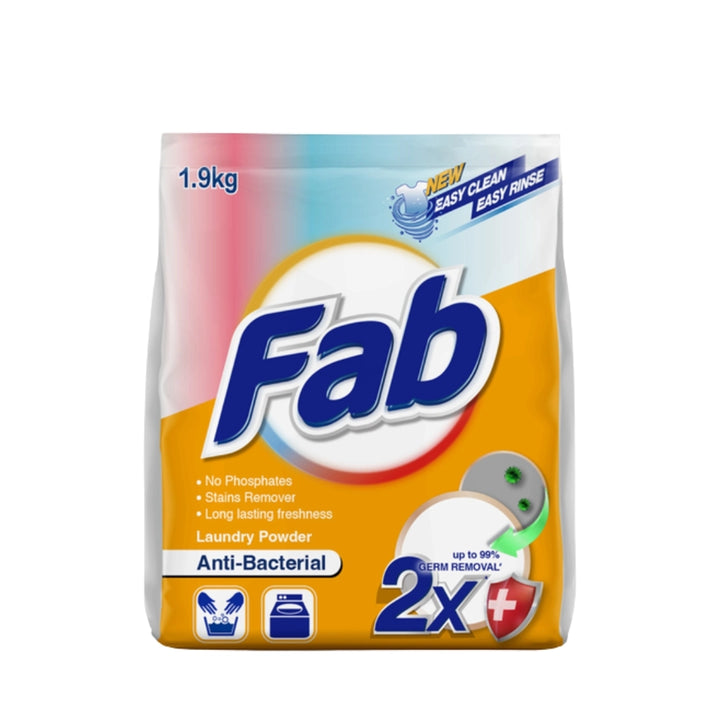 Fab Powder Detergent Anti-Bacterial 1.9kg