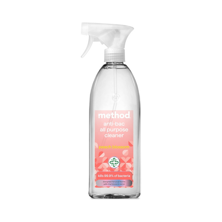 Method anti-bac all purpose cleaner spray bottle with peach blossom scent for disinfecting surfaces